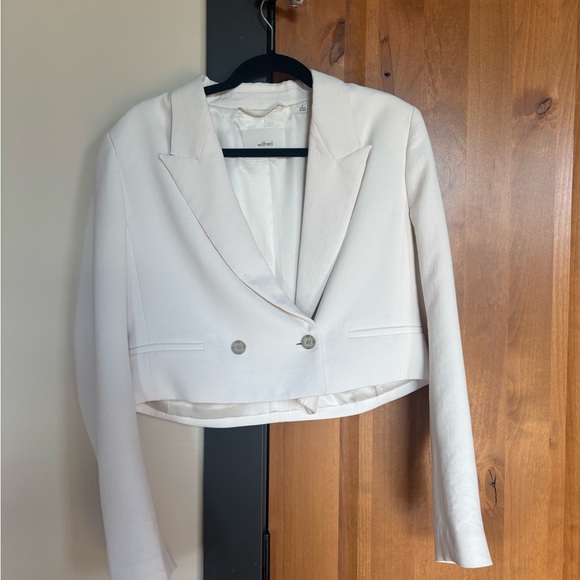 Wilfred Jackets & Blazers - Artizia Wilfred White Cropped Blazer - Size 4